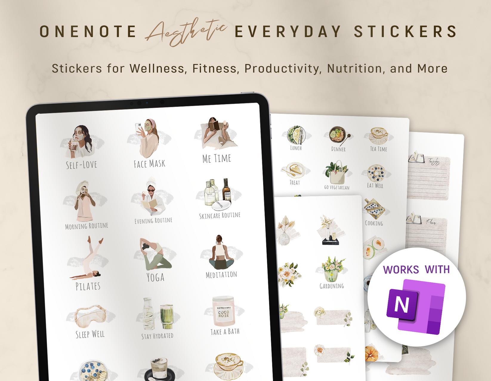 OneNote Aesthetic Everyday Stickers – ForLittleLion