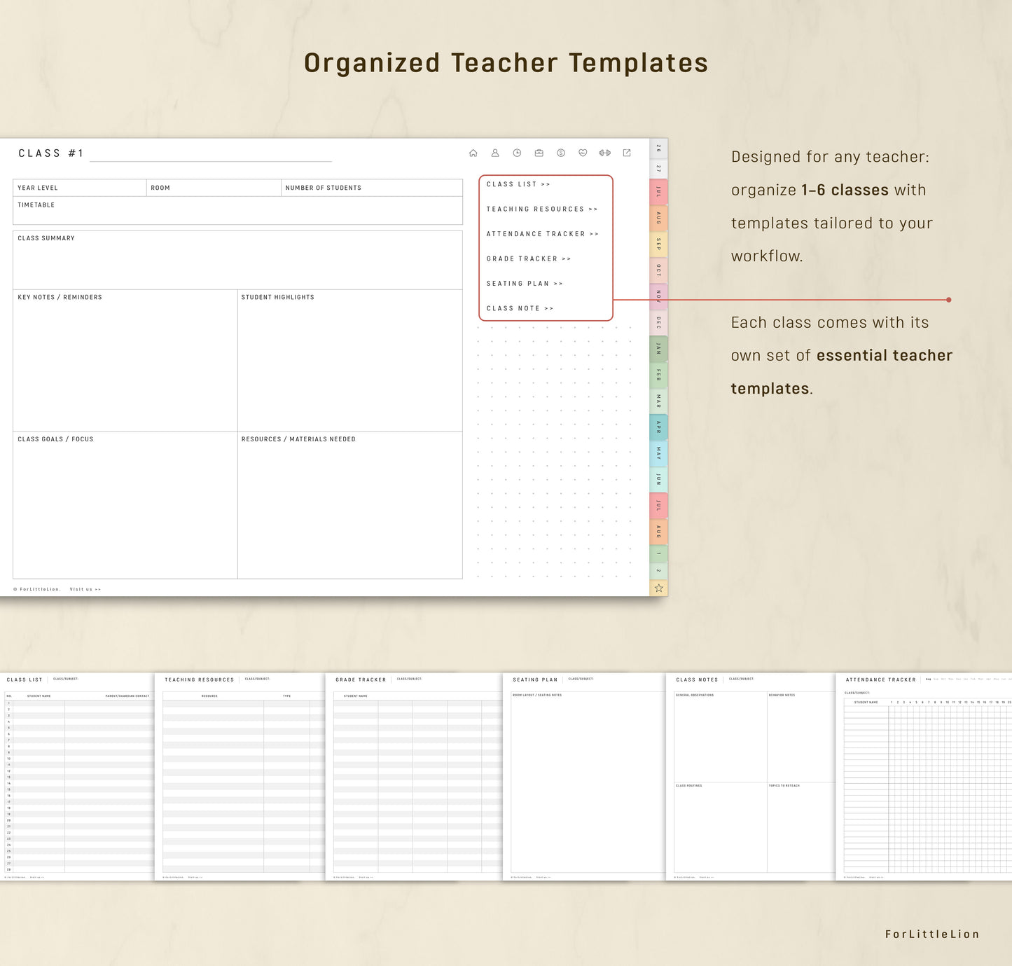 All-in-one Digital TEACHER Planner JUL 2026- AUG 2027