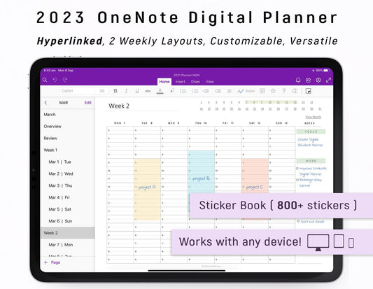 OneNote Digital Planner 2023